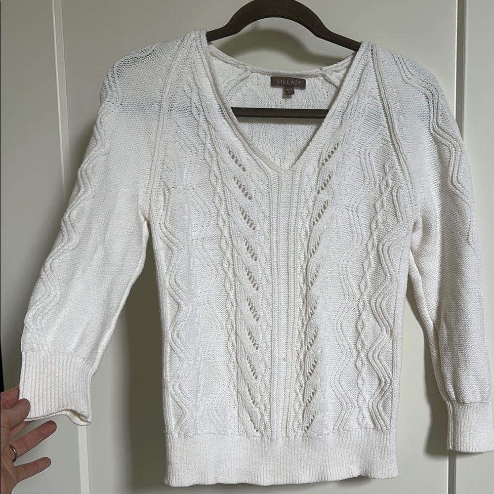Lilla P Knit V-Neck Sweater
